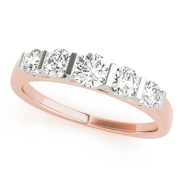 Round Bar Set Diamond Wedding Band · 0.75 ct tw