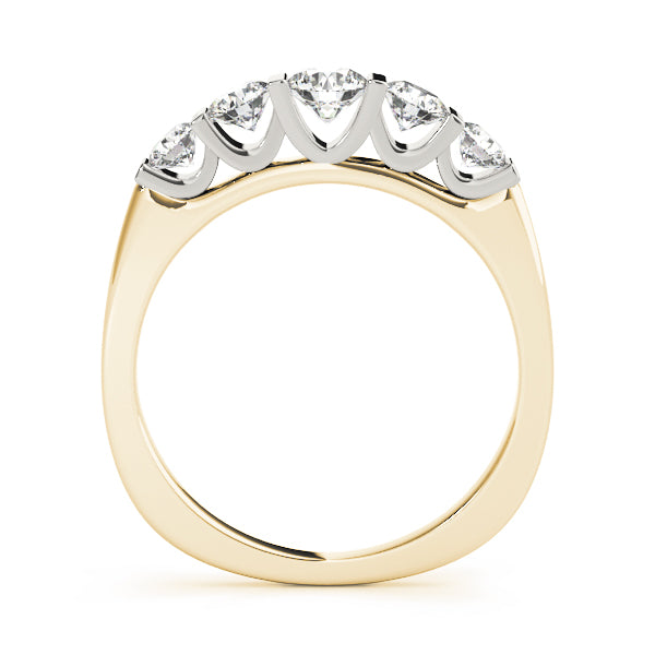 Round Bar Set Diamond Wedding Band · 0.48 ct tw
