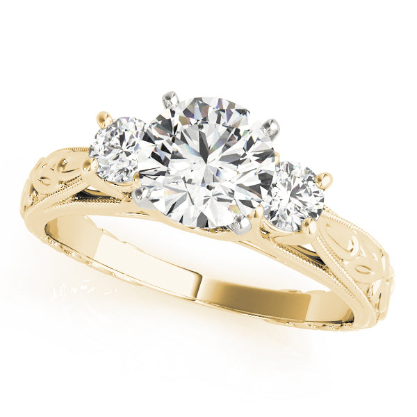 Round Three-Stone Diamond Engagement Ring · 0.30 ct tw