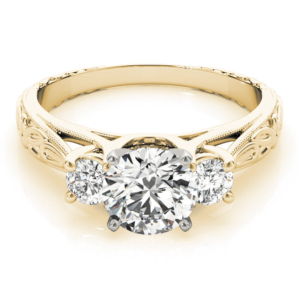 Round Three-Stone Diamond Engagement Ring · 0.30 ct tw