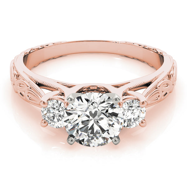 Round Three-Stone Diamond Engagement Ring · 0.30 ct tw