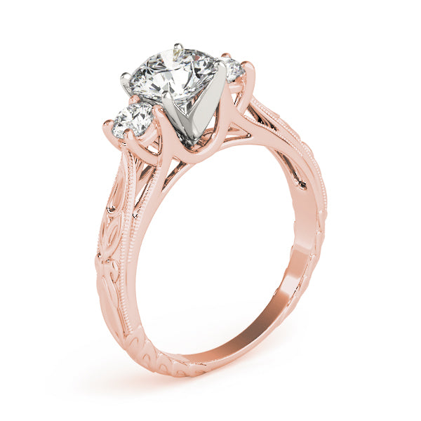 Round Three-Stone Diamond Engagement Ring · 0.30 ct tw