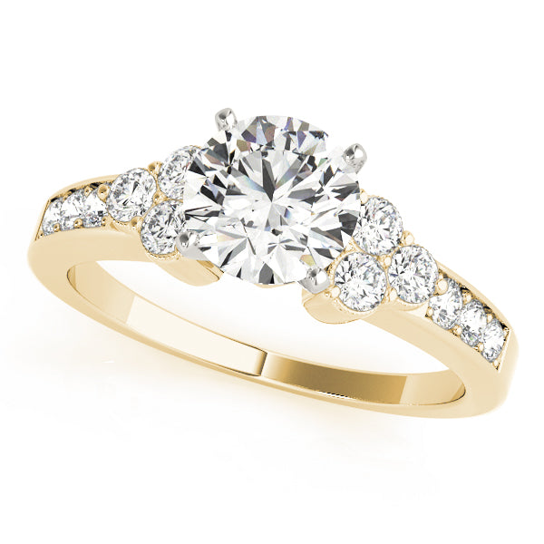 Cluster Sides Diamond Engagement Ring · 0.39 ct tw