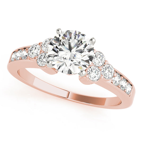 Cluster Sides Diamond Engagement Ring · 0.39 ct tw