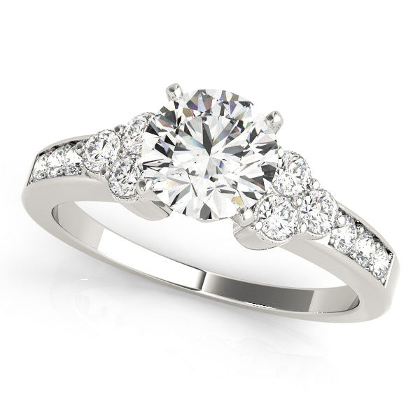 Cluster Sides Diamond Engagement Ring · 0.39 ct tw