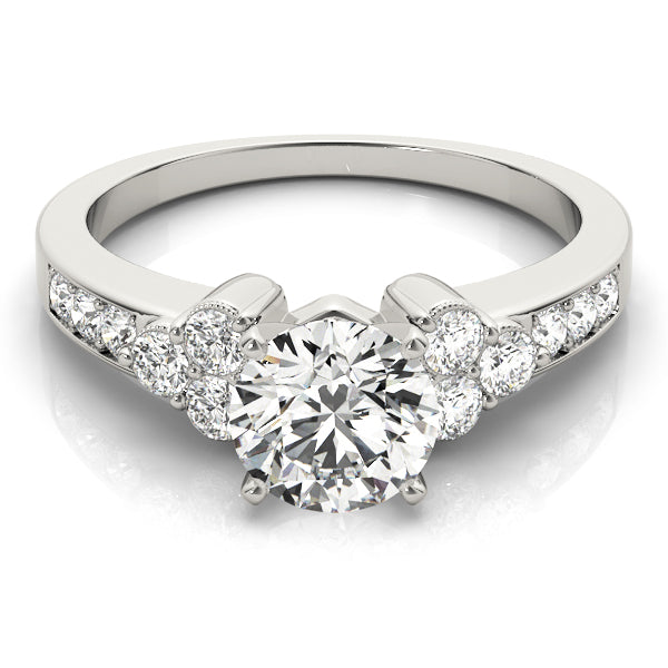 Cluster Sides Diamond Engagement Ring · 0.39 ct tw