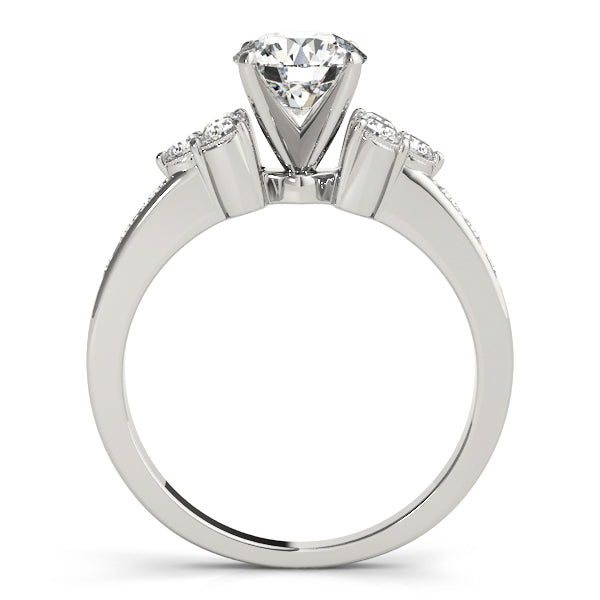 Cluster Sides Diamond Engagement Ring · 0.39 ct tw