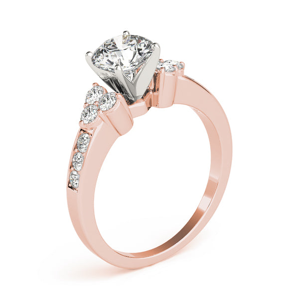 Cluster Sides Diamond Engagement Ring · 0.39 ct tw