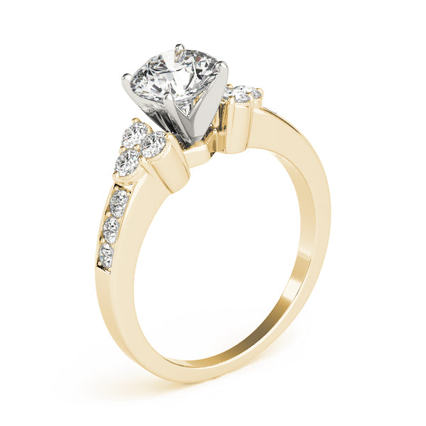 Cluster Sides Diamond Engagement Ring · 0.39 ct tw