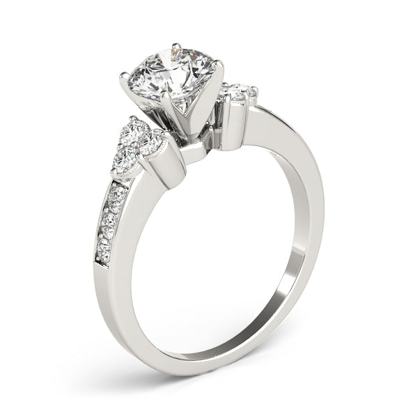 Cluster Sides Diamond Engagement Ring · 0.39 ct tw