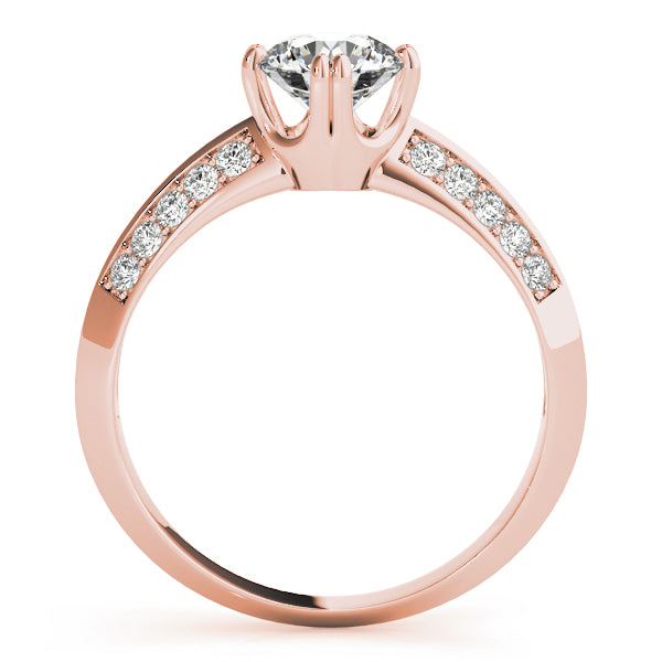 Round Pave Diamond Engagement Ring · 1.00 ct tw