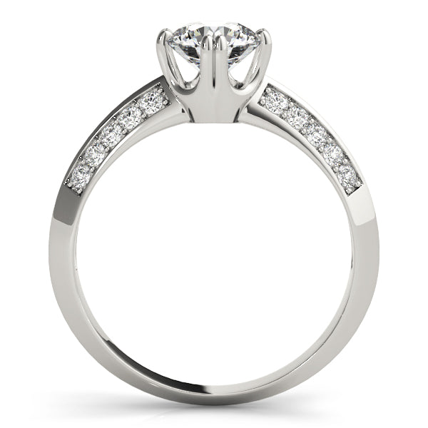 Round Pave Diamond Engagement Ring · 1.00 ct tw