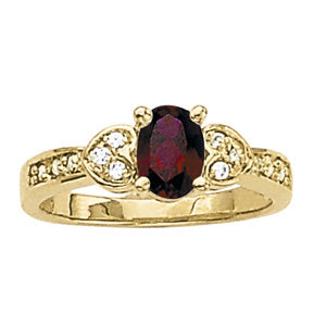 Oval Gemstone Fashion Ring · 0.15 ct tw