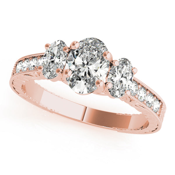 Oval Three-Stone Diamond Engagement Ring · 1.04 ct tw