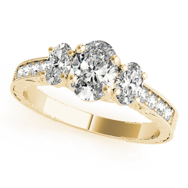Oval Three-Stone Diamond Engagement Ring · 1.04 ct tw