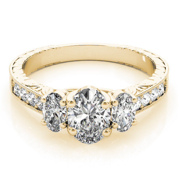 Oval Three-Stone Diamond Engagement Ring · 1.04 ct tw