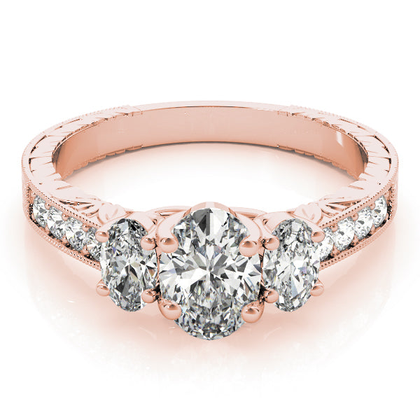Oval Three-Stone Diamond Engagement Ring · 0.92 ct tw