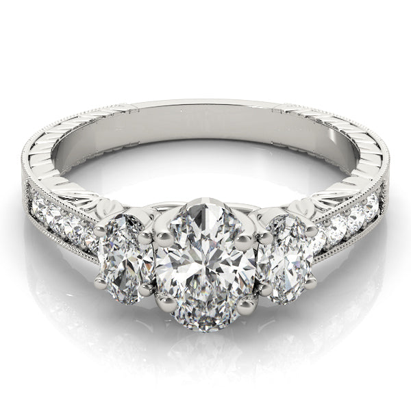 Oval Three-Stone Diamond Engagement Ring · 1.04 ct tw