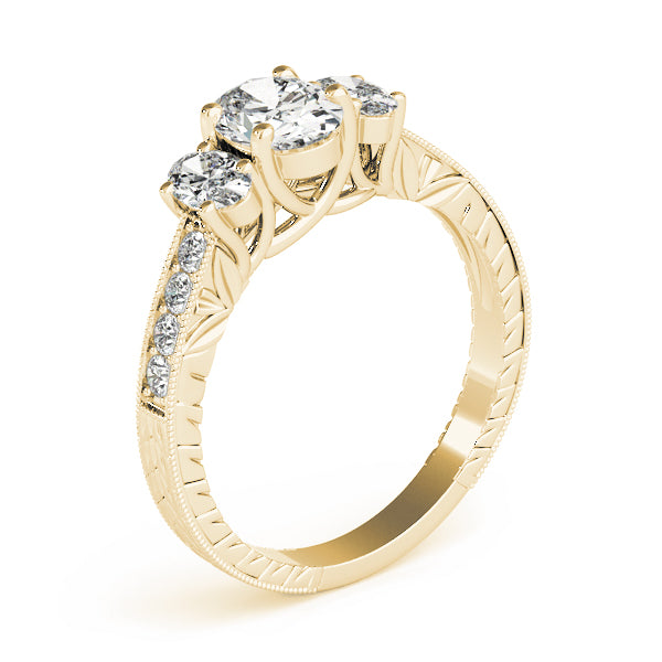 Oval Three-Stone Diamond Engagement Ring · 1.04 ct tw