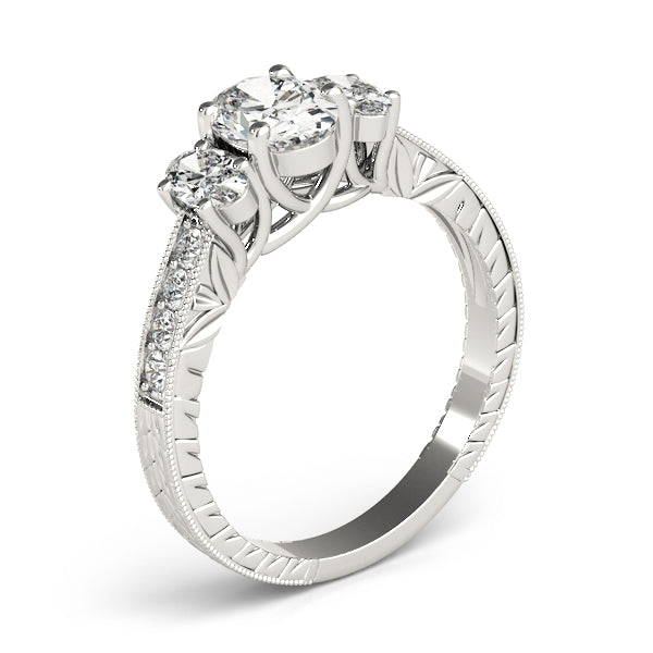 Oval Three-Stone Diamond Engagement Ring · 1.04 ct tw