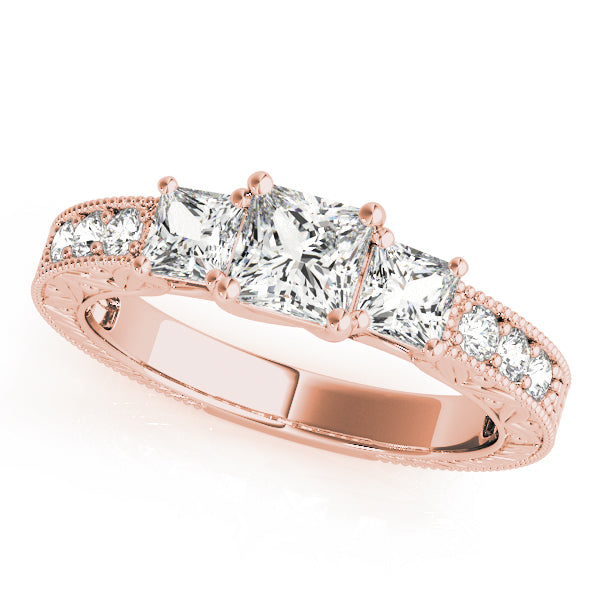 Square Three-Stone Princess Diamond Engagement Ring · 0.81 ct tw