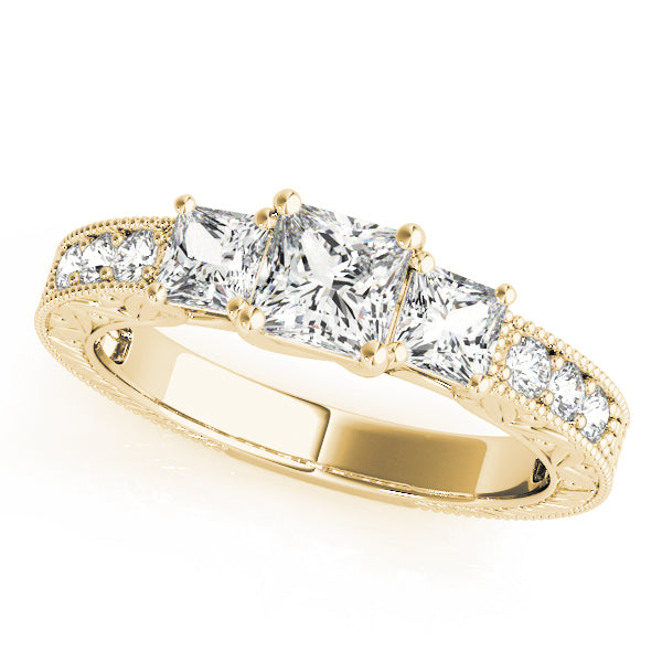 Square Three-Stone Princess Diamond Engagement Ring · 1.54 ct tw