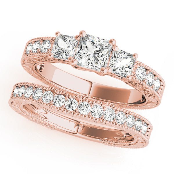 Square Three-Stone Princess Diamond Engagement Ring · 0.81 ct tw