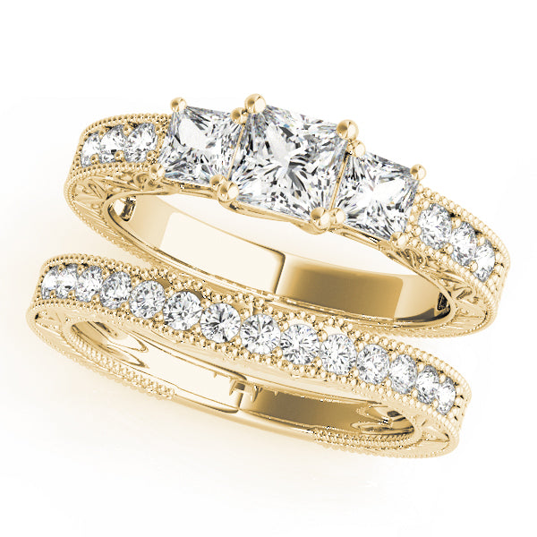 Square Three-Stone Princess Diamond Engagement Ring · 1.54 ct tw