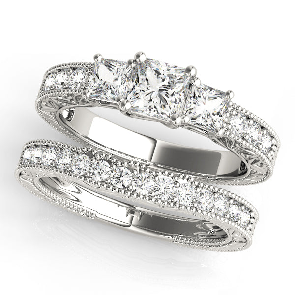 Square Three-Stone Princess Diamond Engagement Ring · 1.54 ct tw