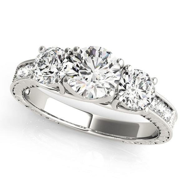 Round Three-Stone Diamond Engagement Ring · 2.37 ct tw