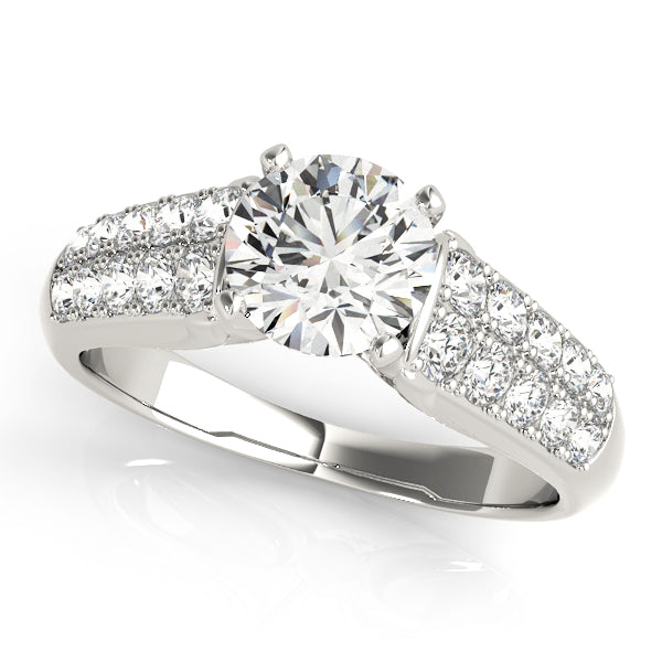 Pave Diamond Engagement Ring · 0.40 ct tw