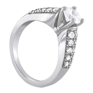Pave Diamond Engagement Ring · 0.40 ct tw