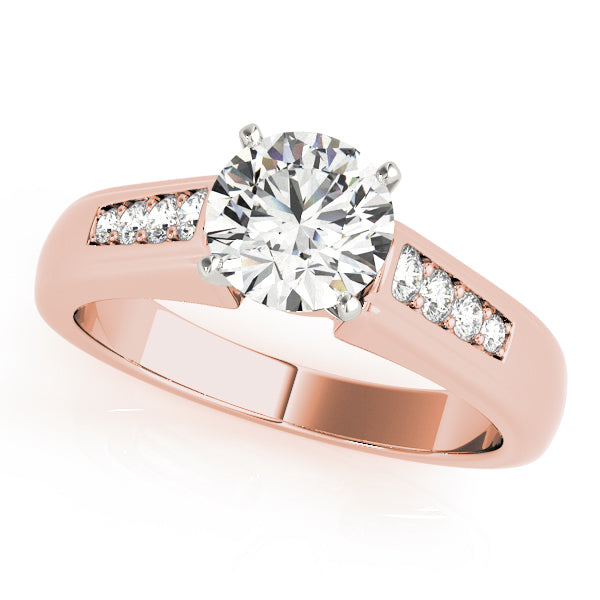 Single Row Channel Set Diamond Engagement Ring · 0.17 ct tw