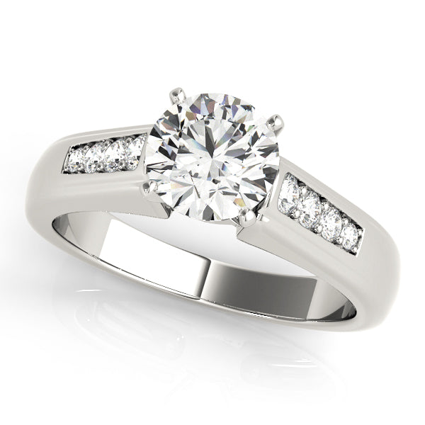 Single Row Channel Set Diamond Engagement Ring · 0.17 ct tw