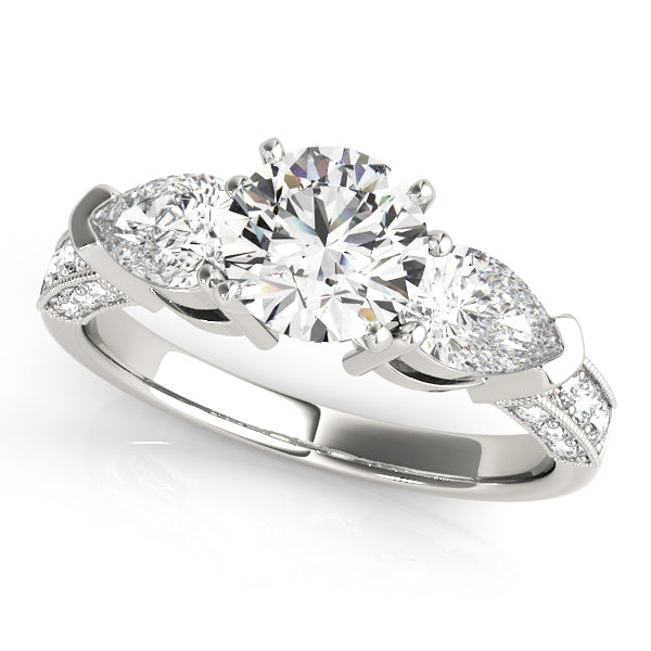 Pear Three-Stone Diamond Engagement Ring · 1.07 ct tw
