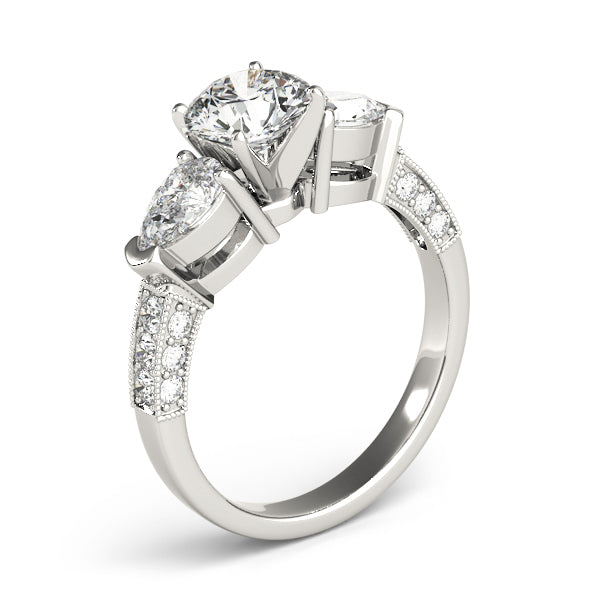 Pear Three-Stone Diamond Engagement Ring · 1.07 ct tw
