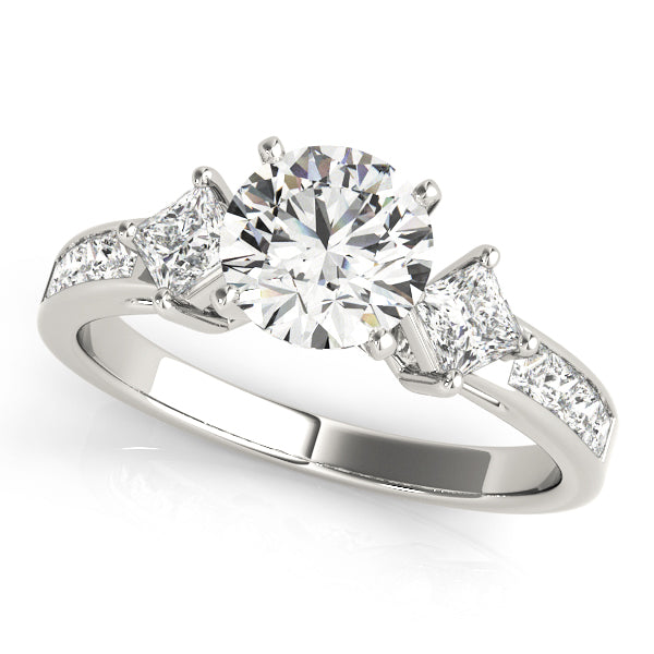 Cluster Sides Diamond Engagement Ring · 0.38 ct tw