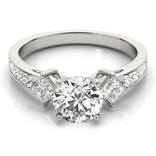 Cluster Sides Diamond Engagement Ring · 0.69 ct tw