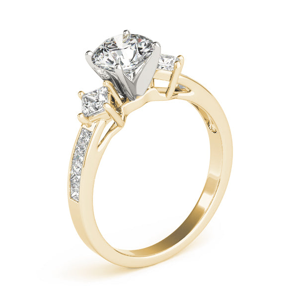 Cluster Sides Diamond Engagement Ring · 0.69 ct tw
