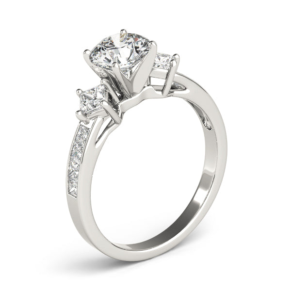 Cluster Sides Diamond Engagement Ring · 0.38 ct tw