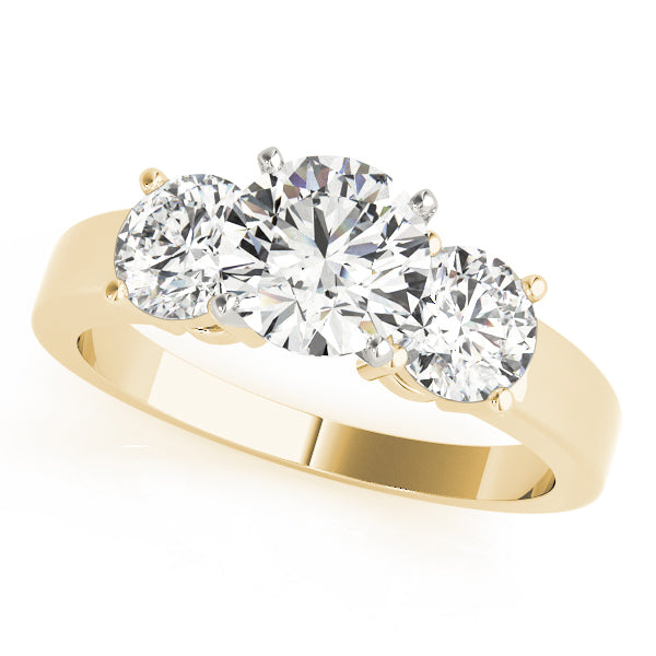 Round Three-Stone Diamond Engagement Ring · 0.24 ct tw