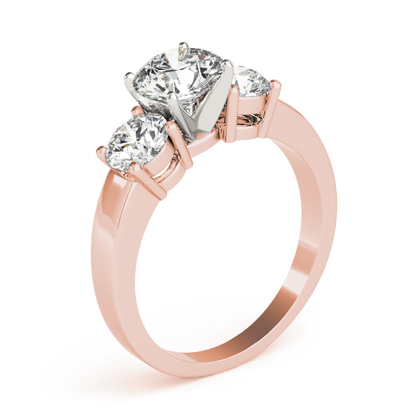 Round Three-Stone Diamond Engagement Ring · 0.50 ct tw