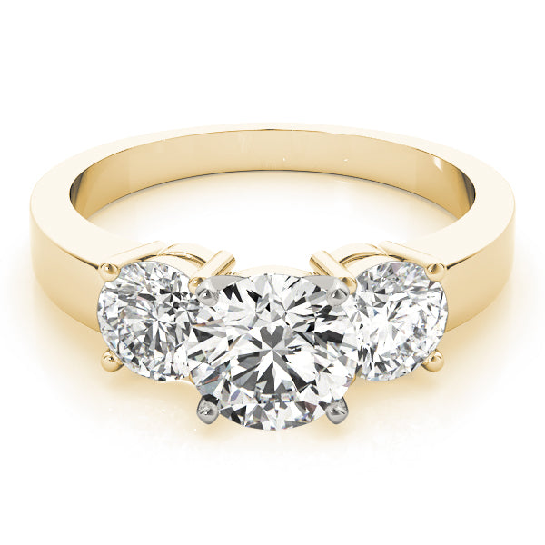 Round Three-Stone Diamond Engagement Ring · 0.24 ct tw