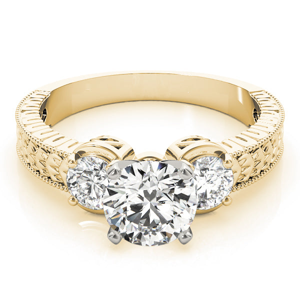 Round Three-Stone Diamond Engagement Ring · 0.50 ct tw