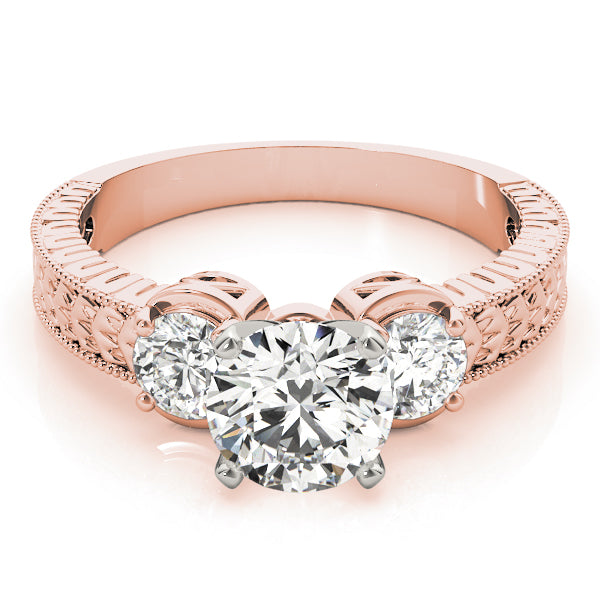 Round Three-Stone Diamond Engagement Ring · 0.40 ct tw