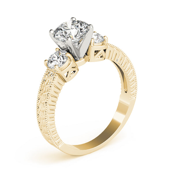 Round Three-Stone Diamond Engagement Ring · 0.50 ct tw