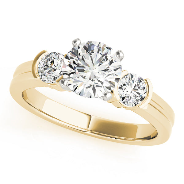 Round Three-Stone Diamond Engagement Ring · 0.40 ct tw