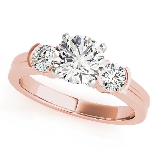 Round Three-Stone Diamond Engagement Ring · 0.40 ct tw