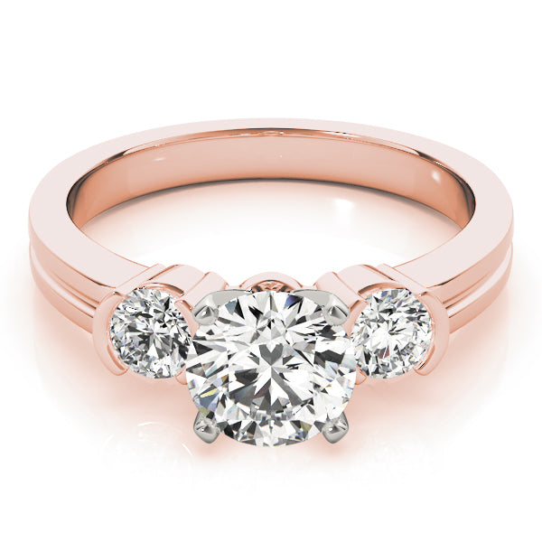 Round Three-Stone Diamond Engagement Ring · 0.40 ct tw