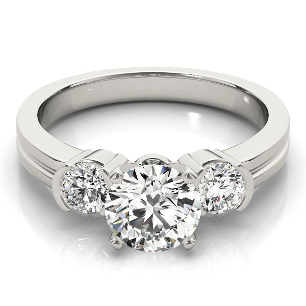 Round Three-Stone Diamond Engagement Ring · 0.40 ct tw
